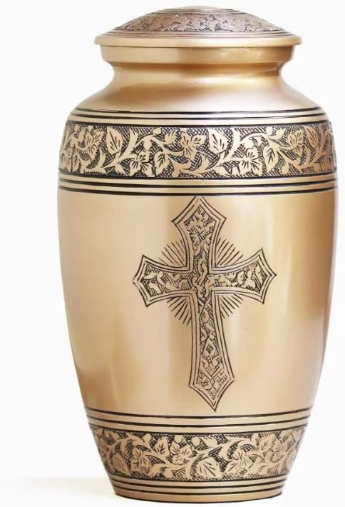 URN שריפת הלוויה גדולה | Urn Ashes Ashes Erne | סמל הנצרות | URN בוגר סביר | ישו קרוס